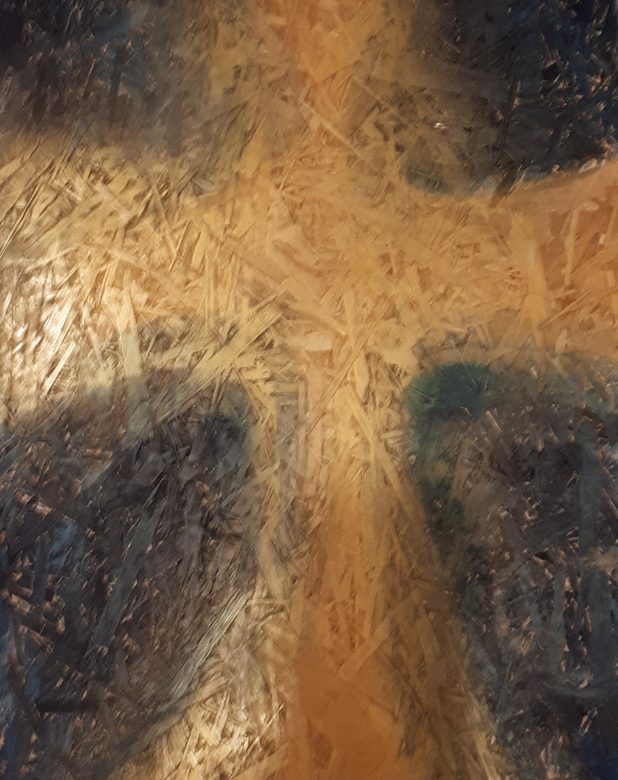 Die Kraft des Kreuzes / Acryl auf OSB-Platte