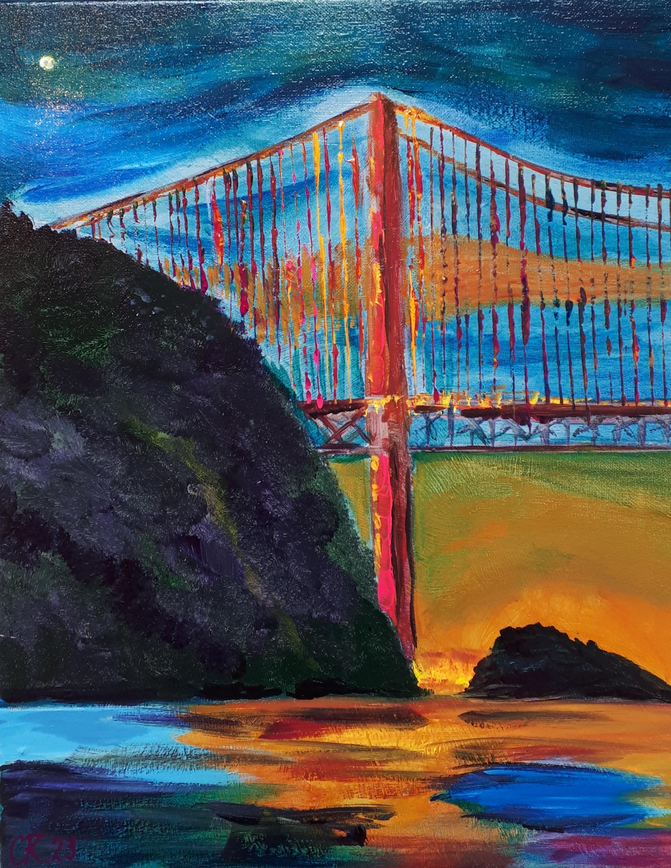 The wonder of Golden Gate / Acryl