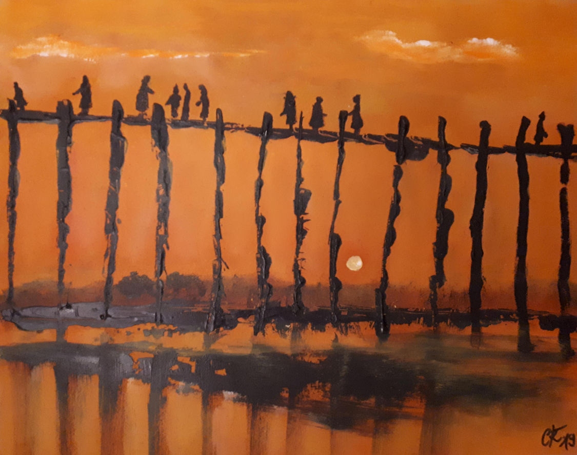 Brücke der Begegnung / Acryl