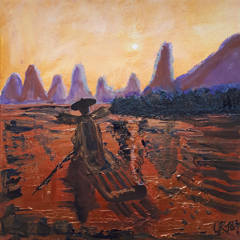 Kormoran-Fischer / Acryl 