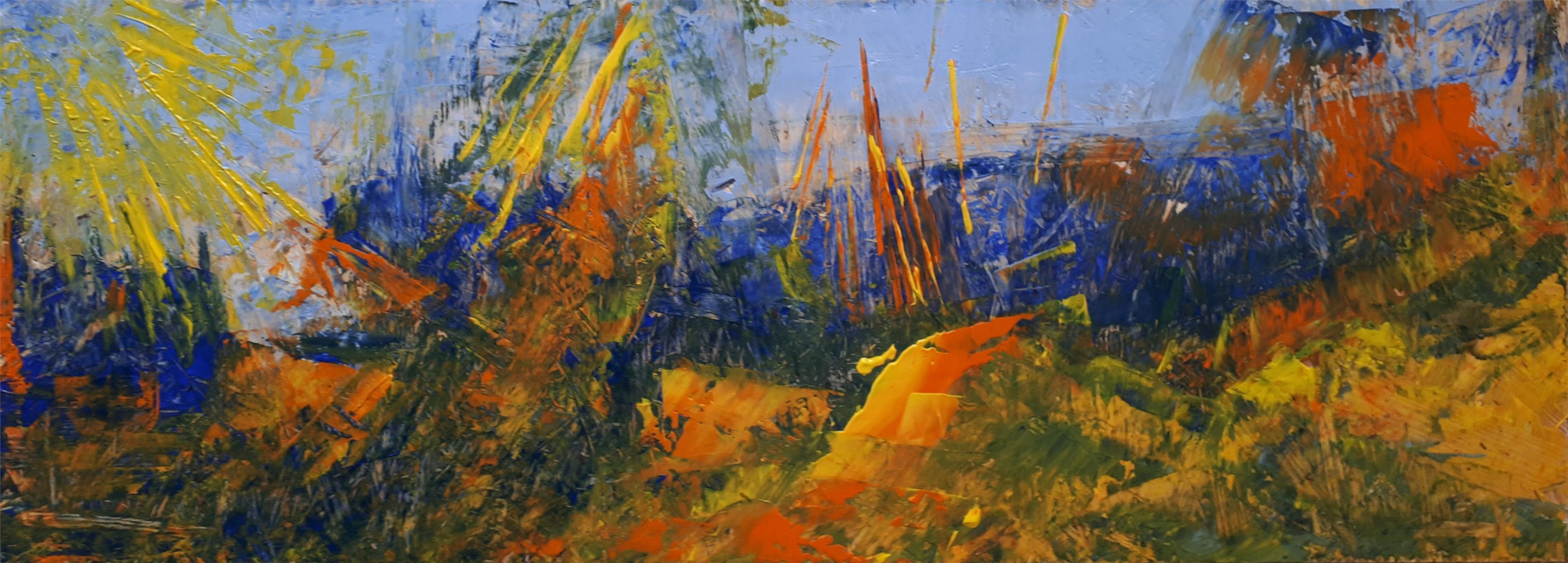 Sommer am See / Acryl auf OSB-Platte