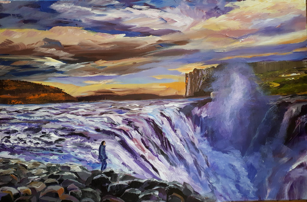 Zwischen Himmel und Erde / Acryl