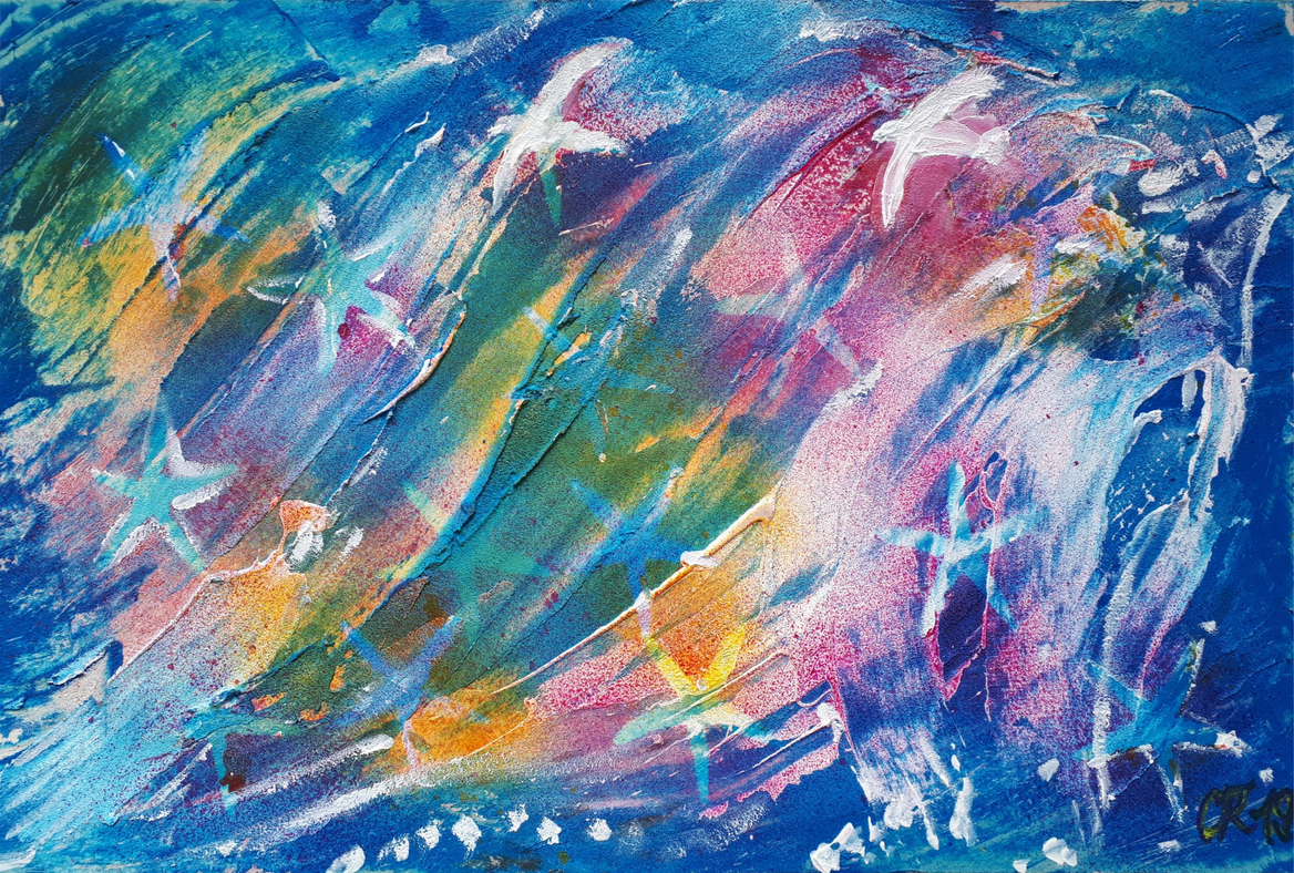 Die Möwe Jonathan / Acryl-Mischtechnik