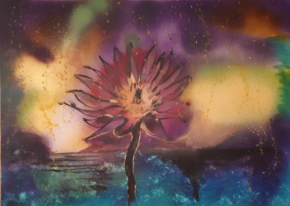 Lotusblüte / Acryl