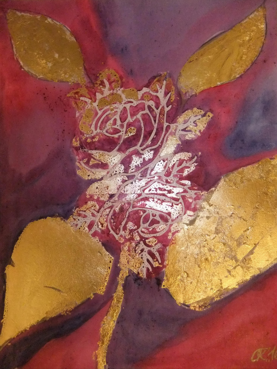 Verzauberung / Blattgold Acryl