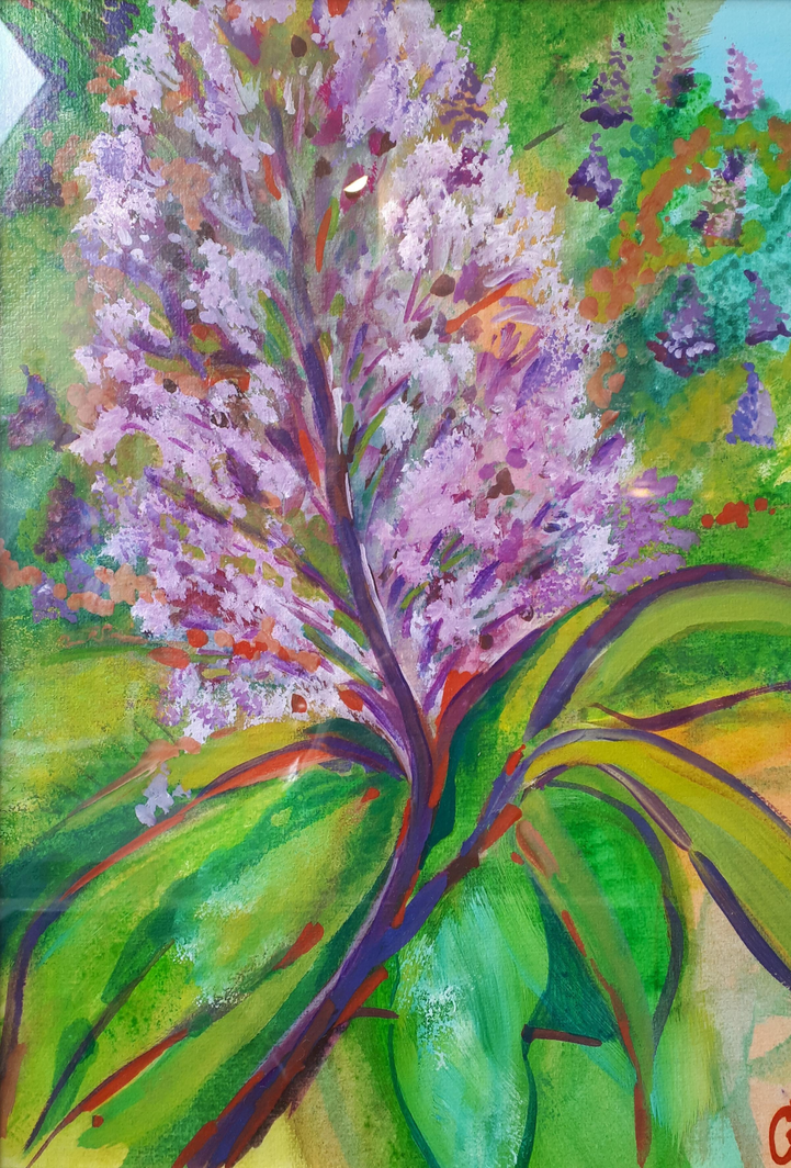 Kastanienblüte / Gouache