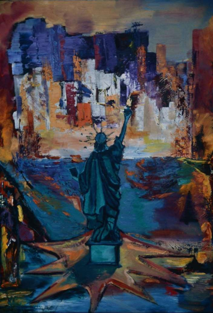 Statue of liberty / Öl