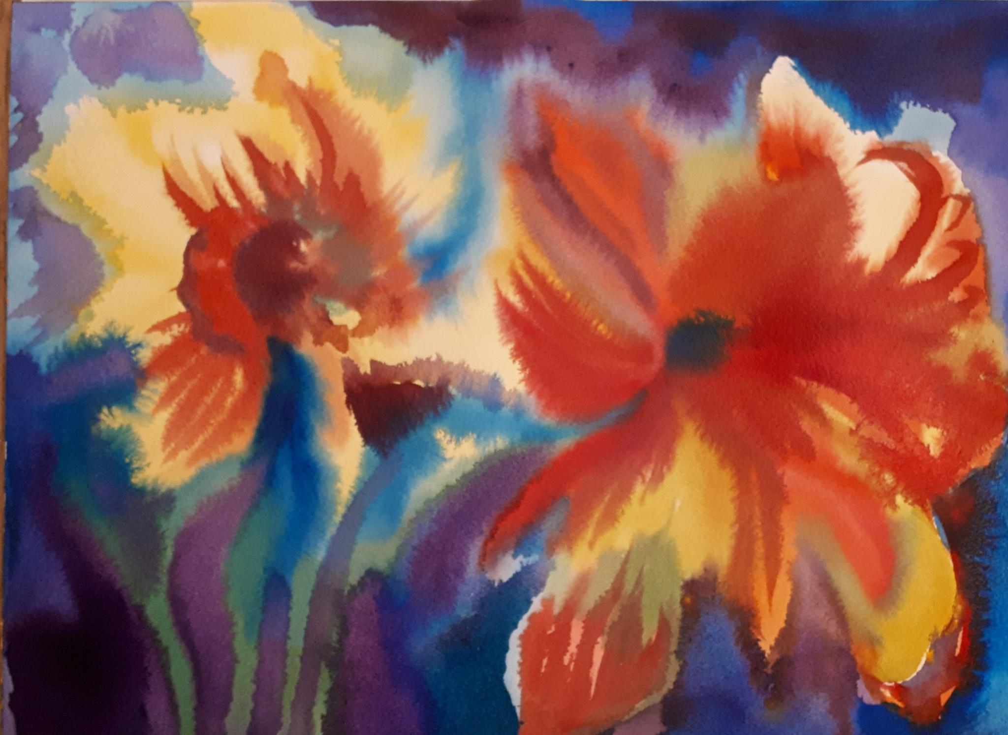 Hommage an Nolde I / Aquarell
