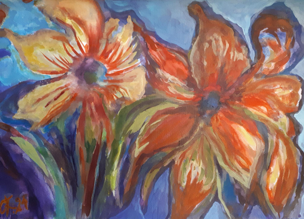 Hommage an Nolde II / Aquarell