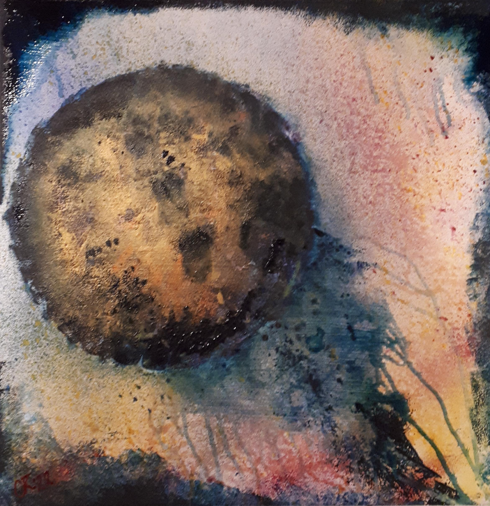 Fireball / Acrylmischtechnik