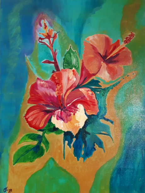 Hibiskus / Acryl