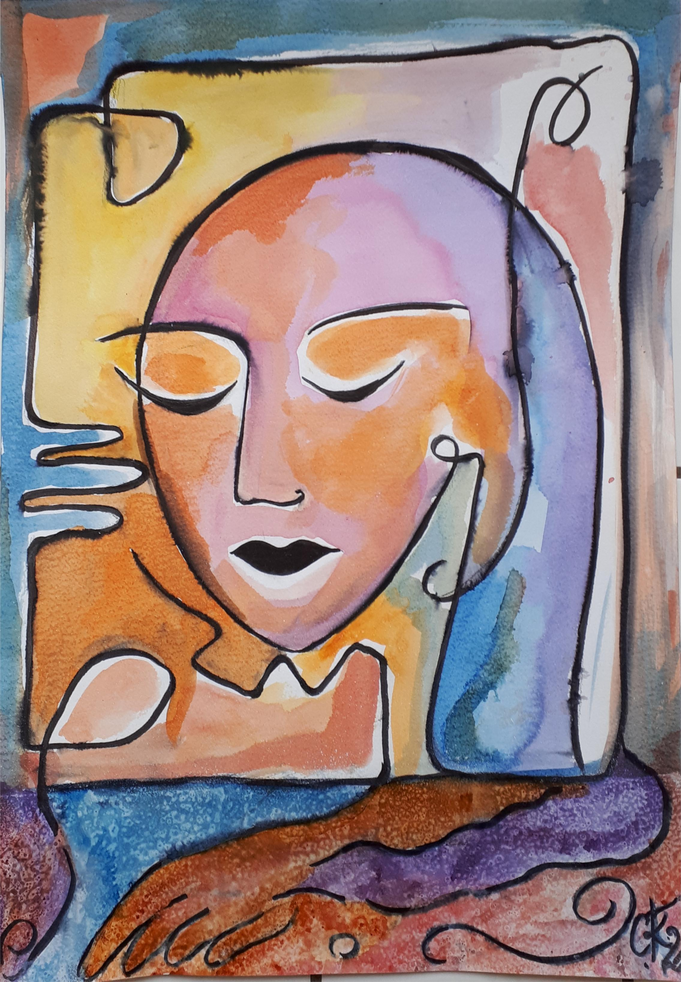 Den Raum sprengen / Aquarell mit Tusche